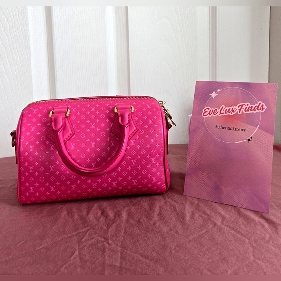 Louis Vuitton Handbags - Louis Vuitton Nanogram Speedy Bandouliere 20 – Hot Pink, Ultra Rare, Full Set